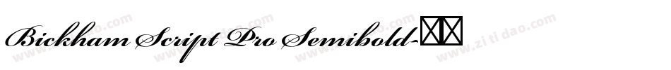 Bickham Script Pro Semibold字体转换